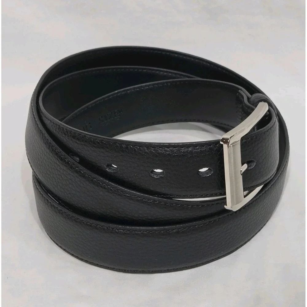 King Size Genuine Leather Black Dress Belt Size 52/54